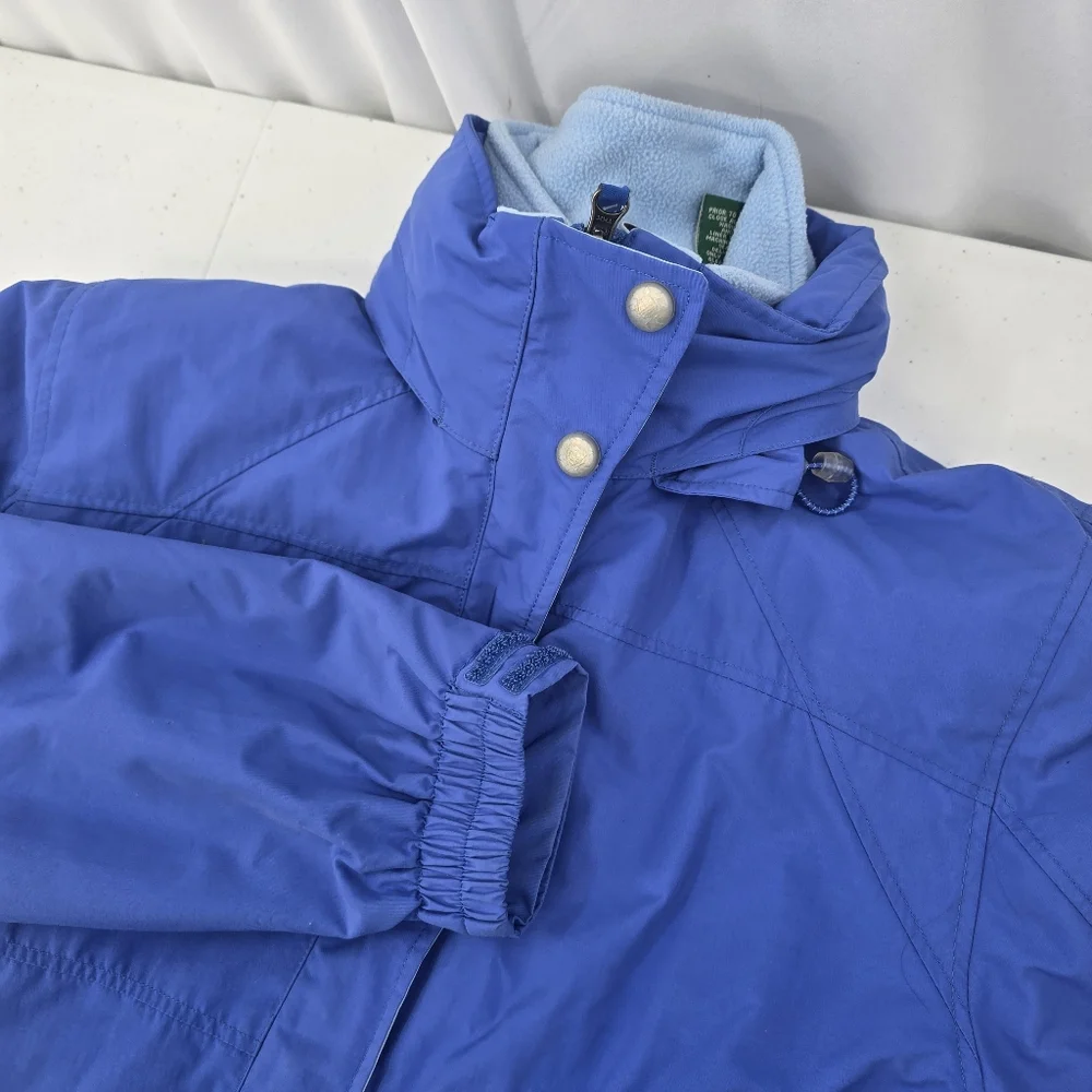 L. L. Bean Women’s 3-in-1 Interchange Jacket Fleece Liner Blue Hooded Size‎ SM.